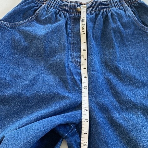 Blair Tapestry Hem Pull On High Waist Crop Jean Relaxed Fit Straight Tapered Leg - Picture 11 of 16